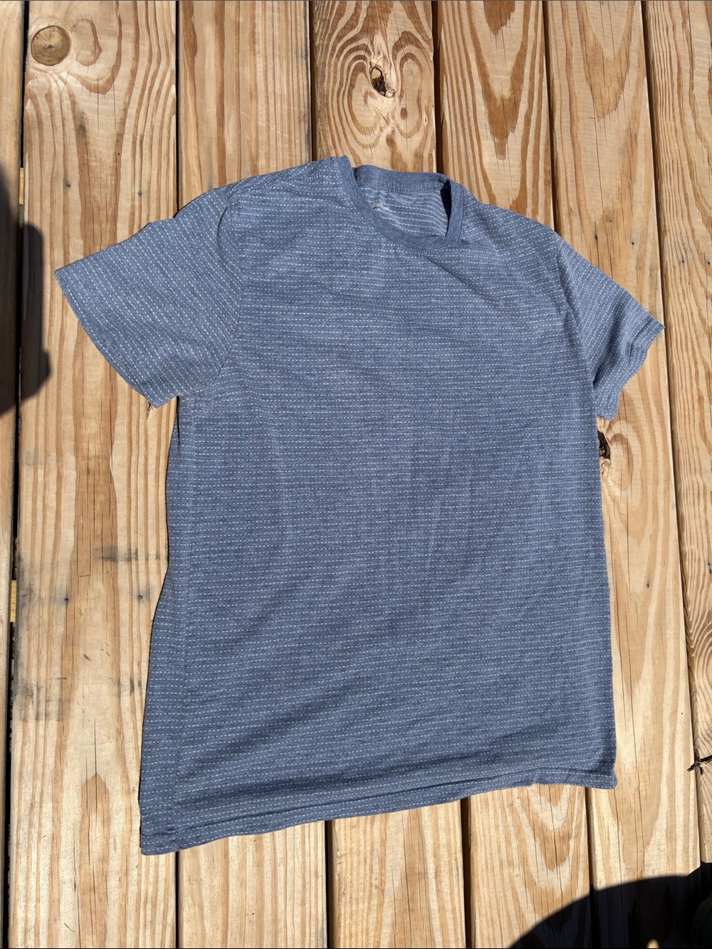 Men's Blue Heather Dressy Short-Sleeve Crew Neck Shirt nwot